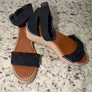 Michael By Michael Shannon Size 9 Bridgette Espadrille Platform Wedge Suede EUC